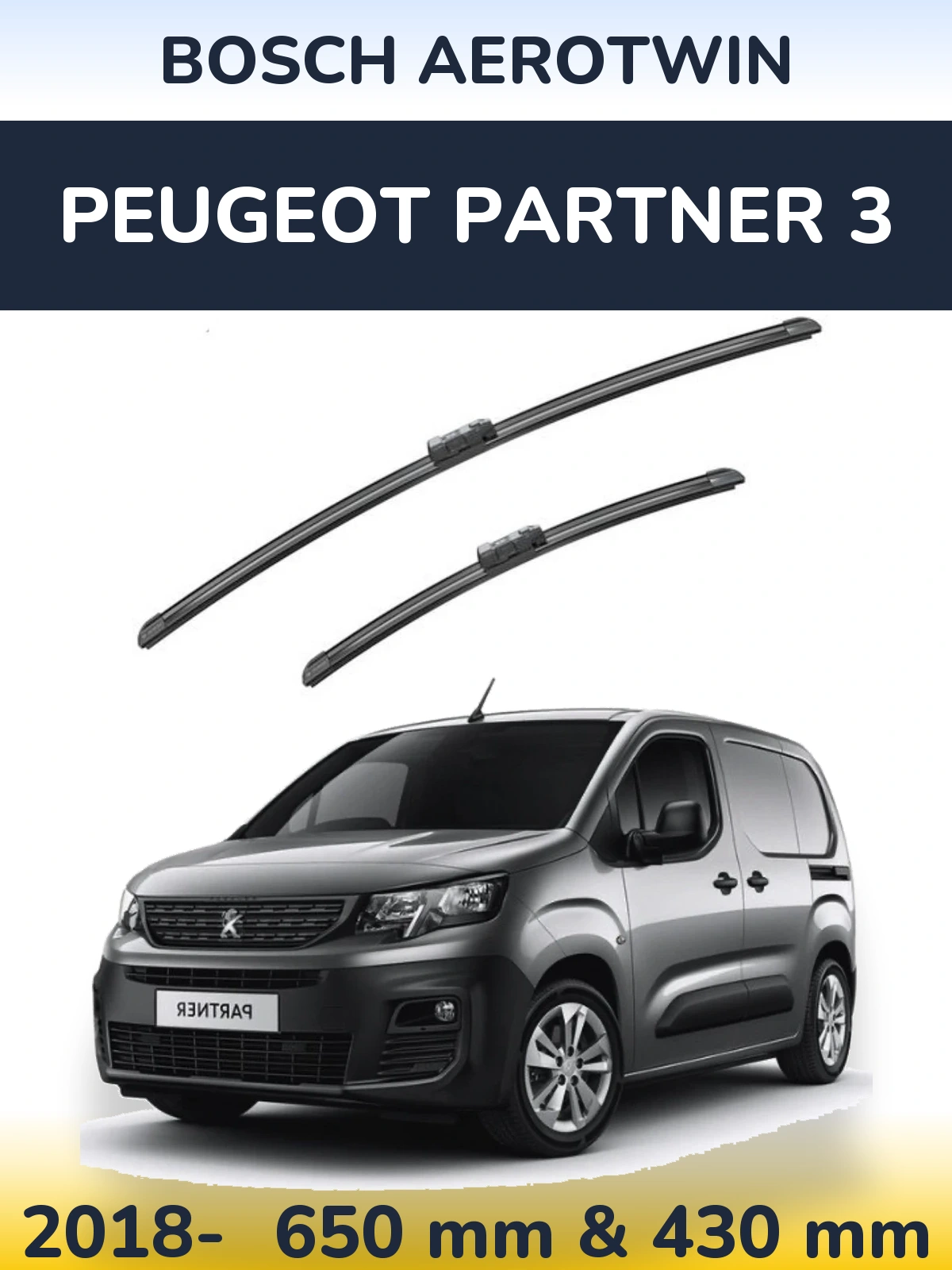 Ștergătoare BOSCH AeroTwin pentru Peugeot Partner 3