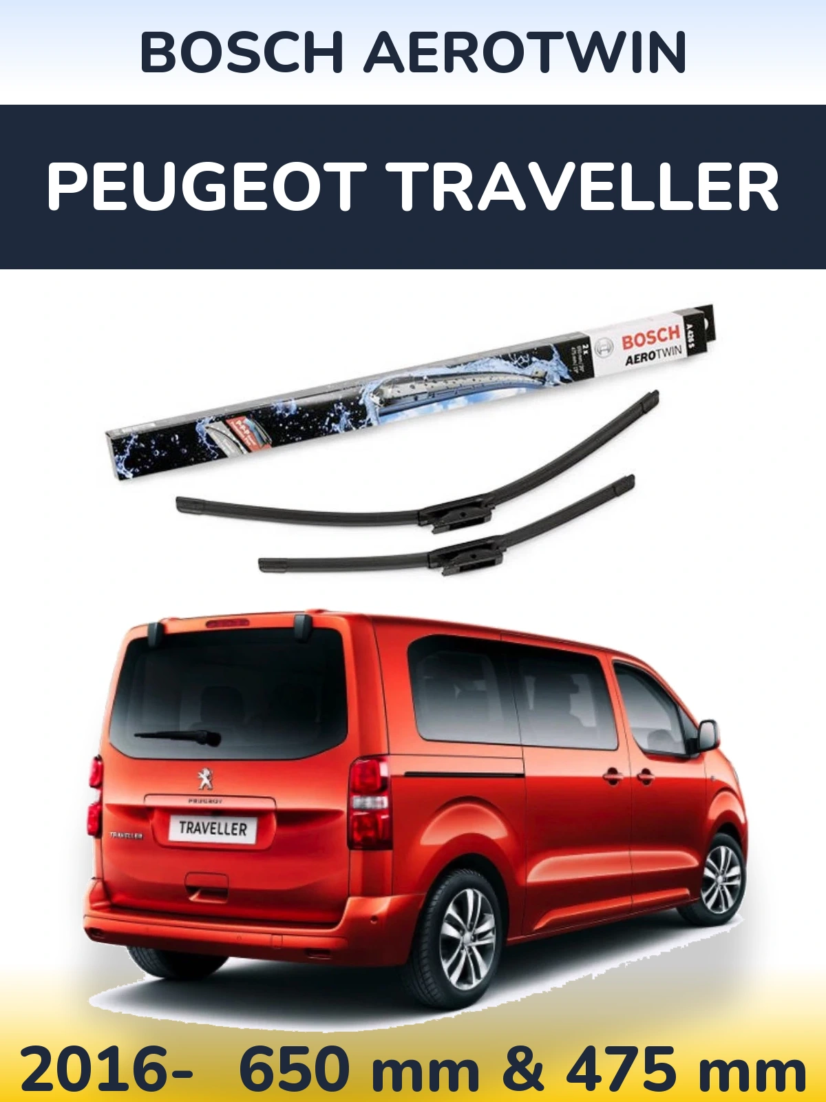 Ștergătoare BOSCH AeroTwin pentru Peugeot Traveller