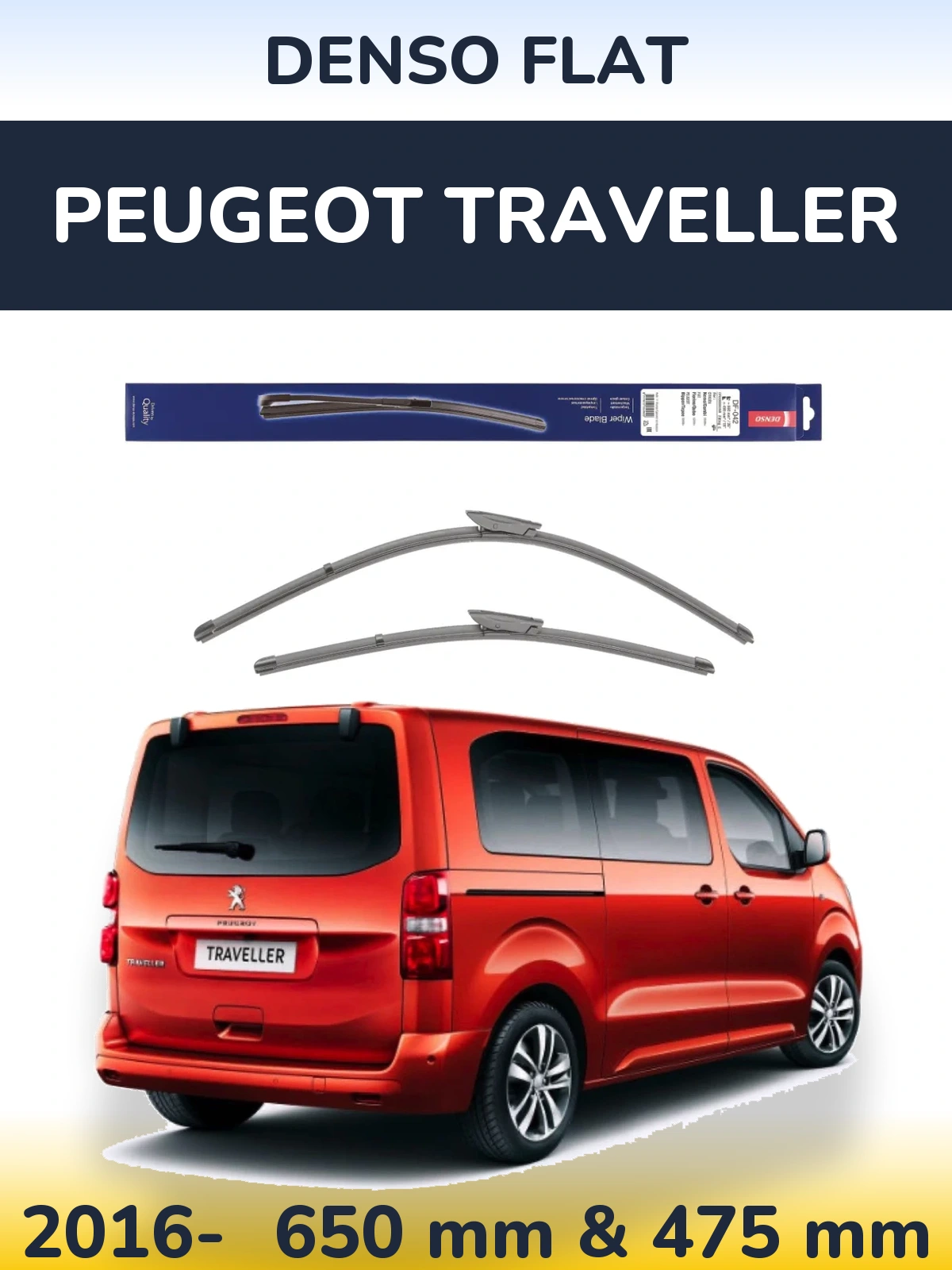 Ștergătoare Denso Flat pentru Peugeot Traveller