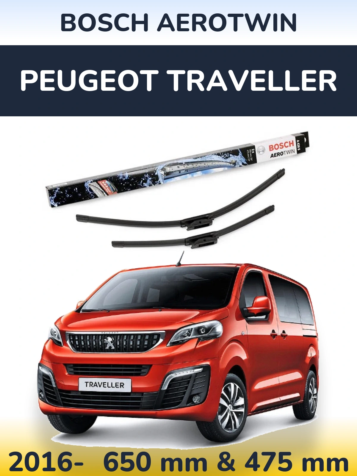 Ștergătoare BOSCH AeroTwin pentru Peugeot Traveller