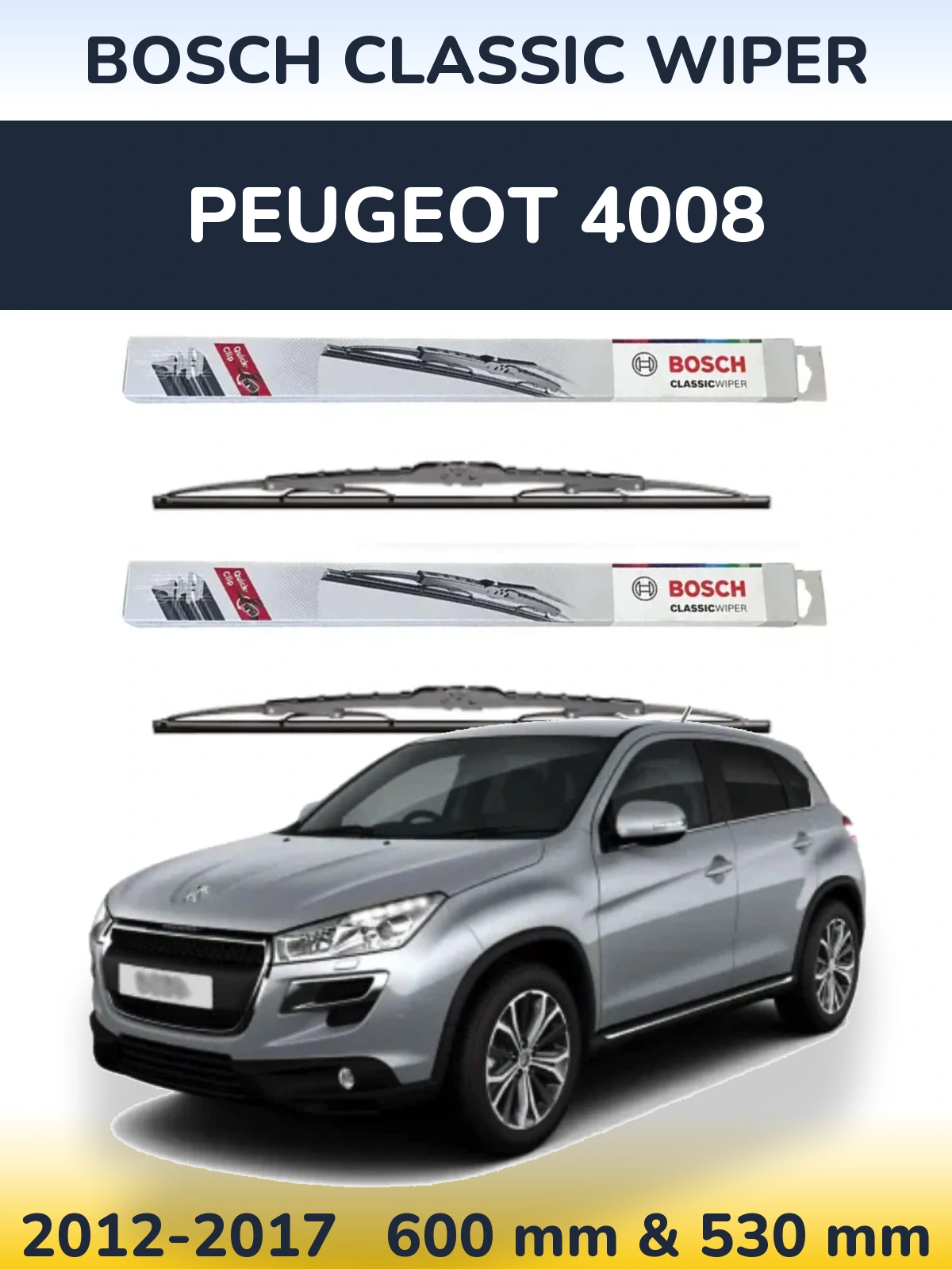 Ștergătoare BOSCH Classic Wiper pentru Peugeot 4008
