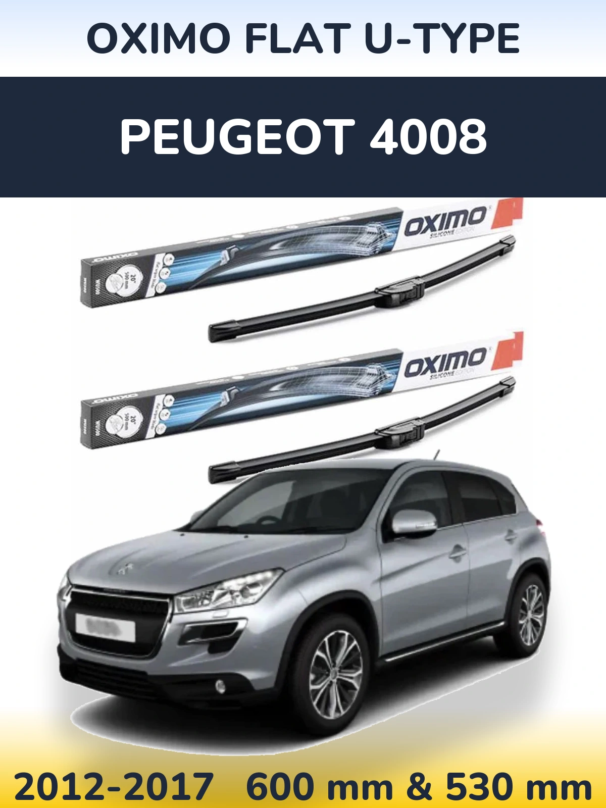 Ștergătoare Oximo Flat U-type pentru Peugeot 4008