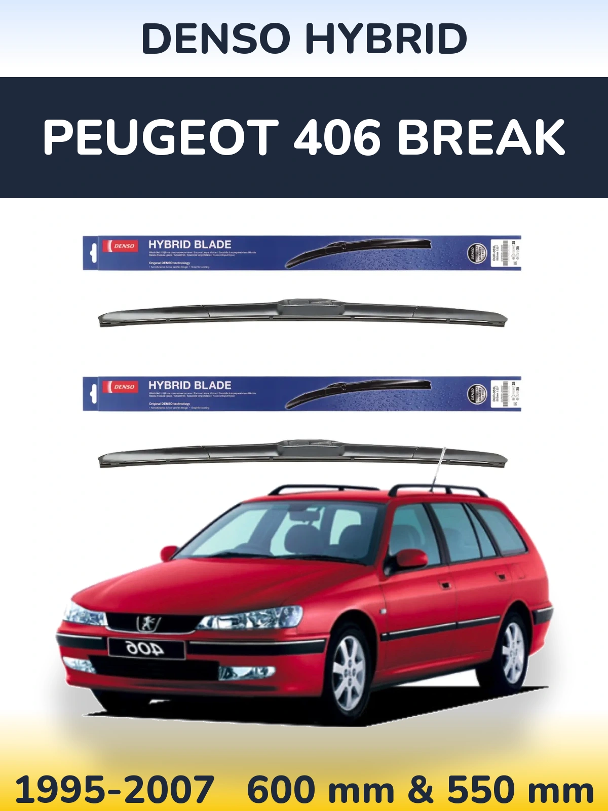 Ștergătoare Denso Hybrid pentru Peugeot 406 Break