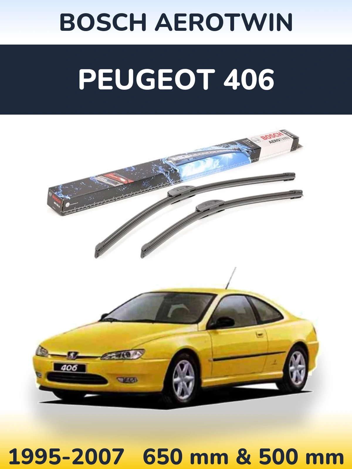Ștergătoare BOSCH AeroTwin pentru Peugeot 406
