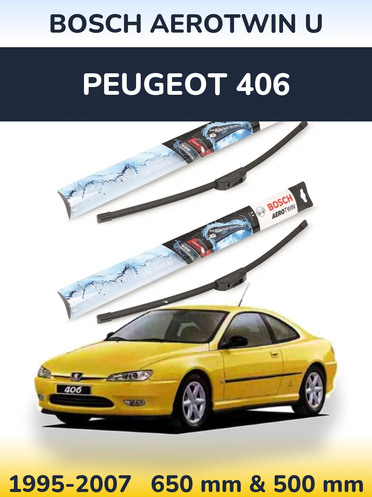 Ștergătoare BOSCH AeroTwin U pentru Peugeot 406