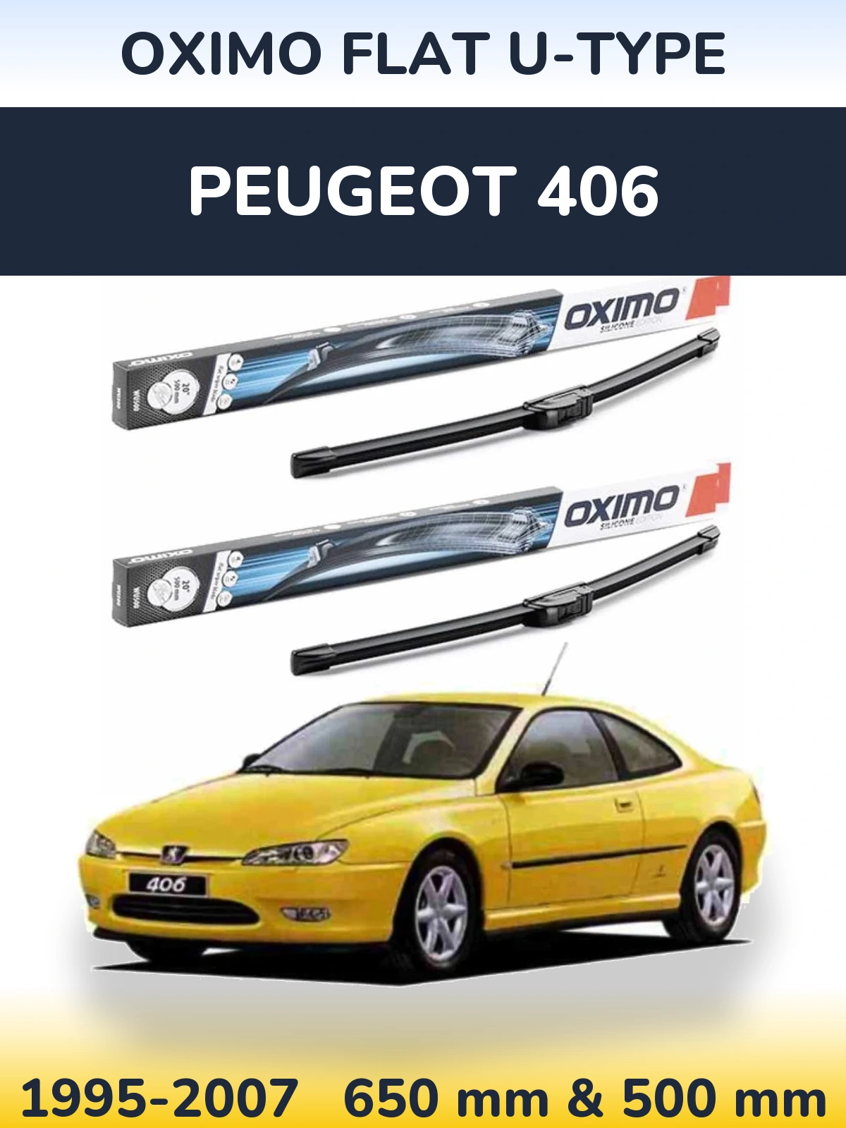 Ștergătoare Oximo Flat U-type pentru Peugeot 406
