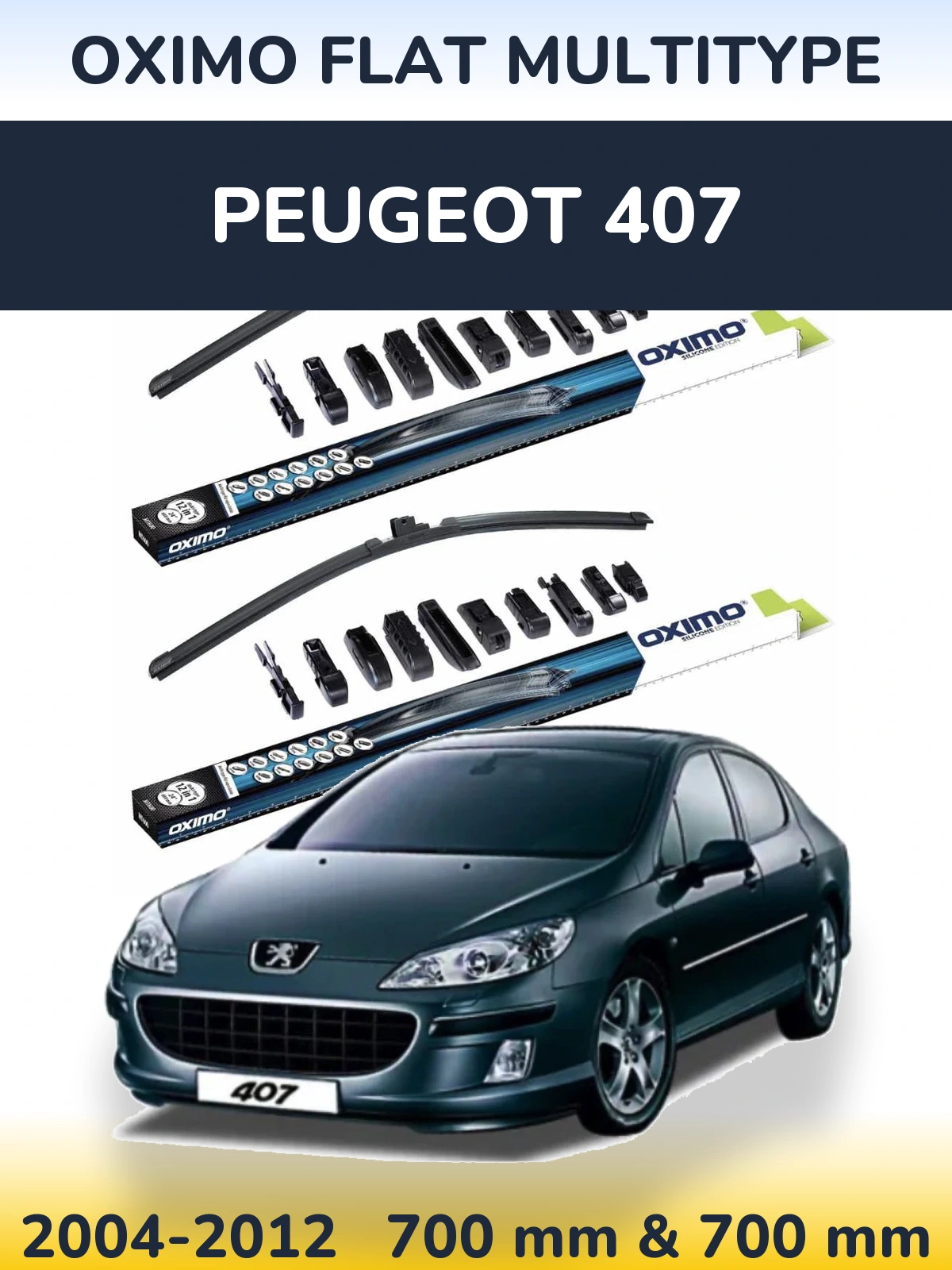 Ștergătoare Oximo Flat MultiTipe pentru Peugeot 407
