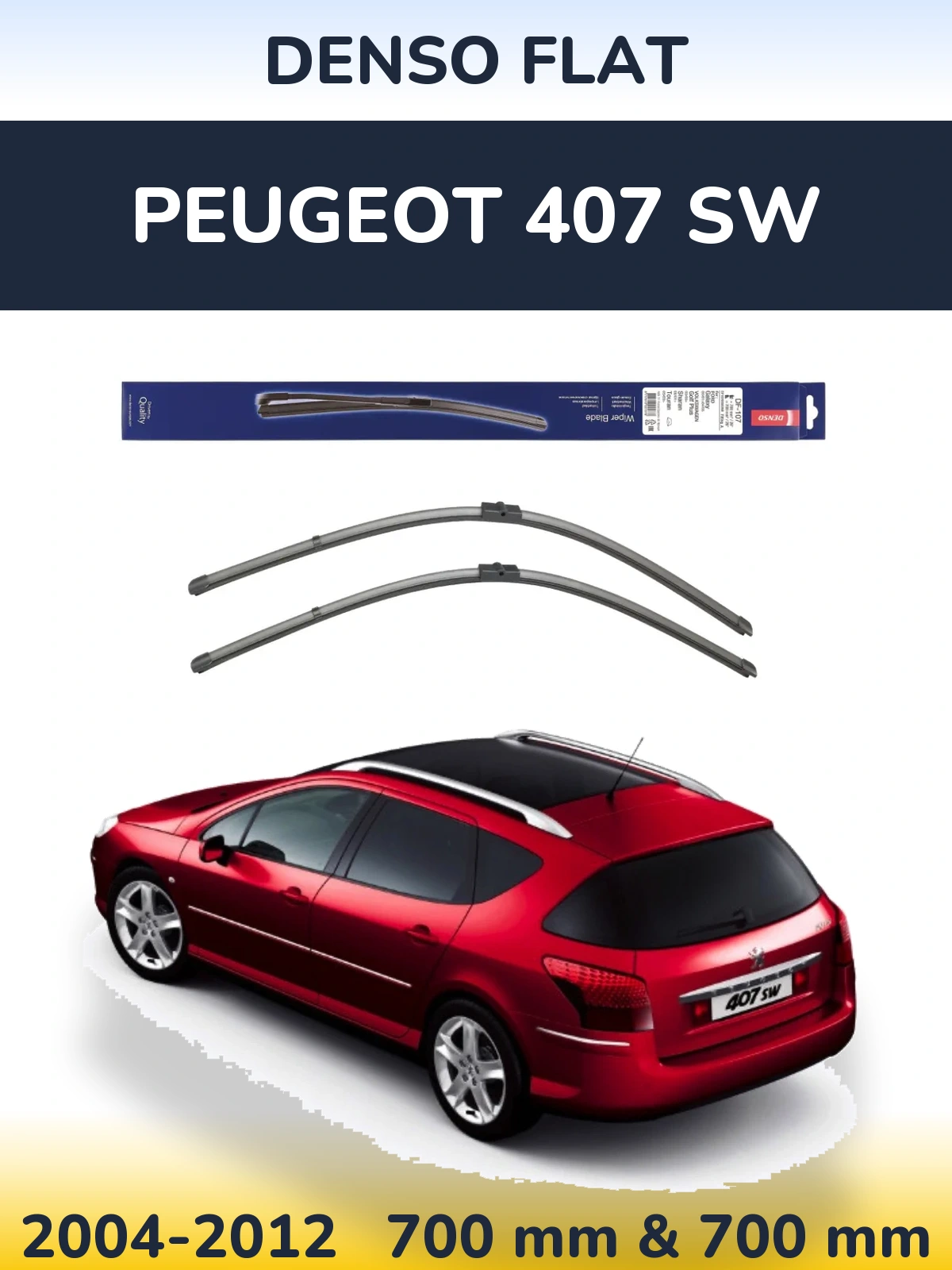 Ștergătoare Denso Flat pentru Peugeot 407 SW