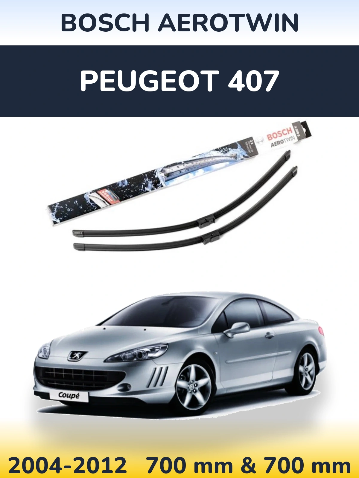 Ștergătoare BOSCH AeroTwin pentru Peugeot 407