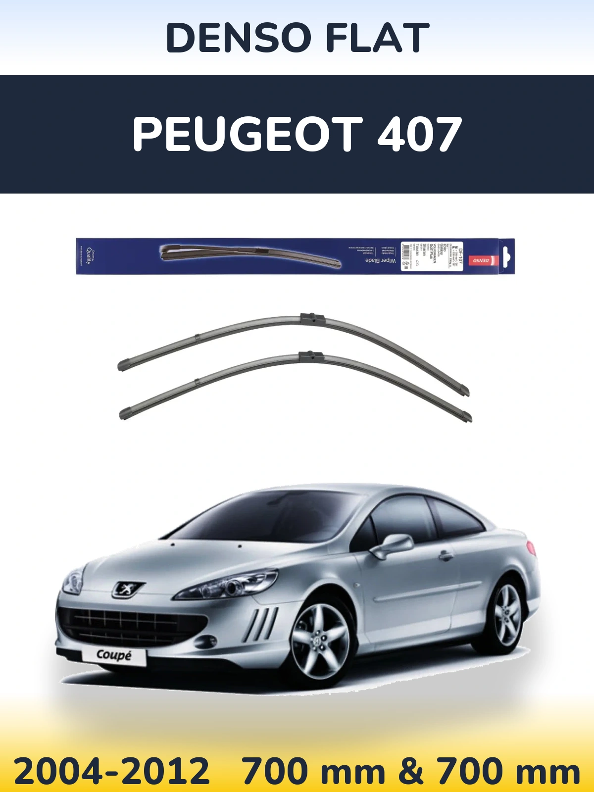 Ștergătoare Denso Flat pentru Peugeot 407
