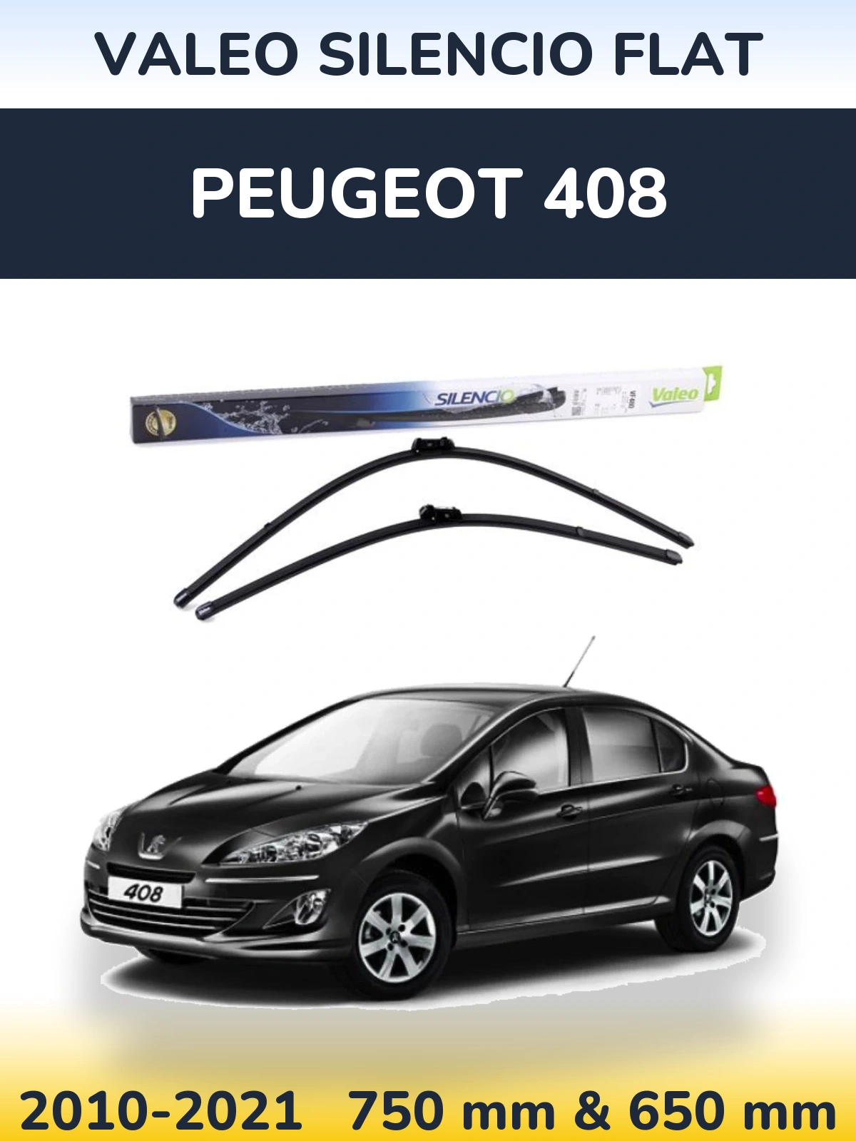 Ștergătoare Valeo Silencio Flat pentru Peugeot 408