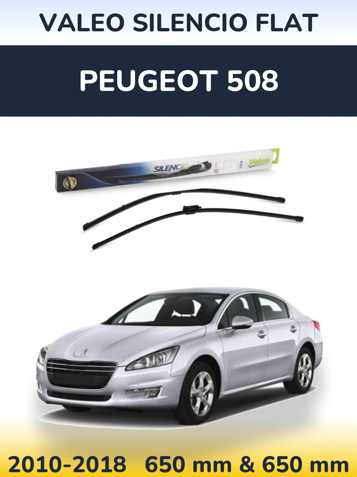 Ștergătoare Valeo Silencio Flat pentru Peugeot 508