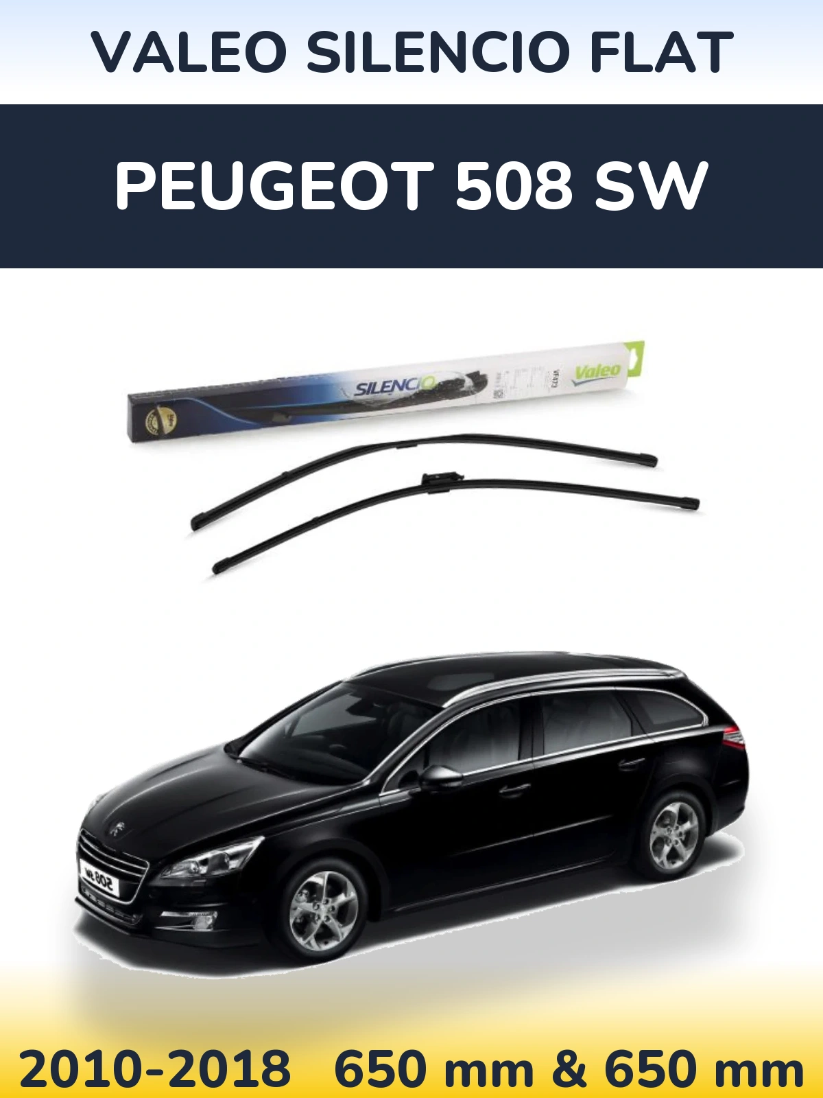 Ștergătoare Valeo Silencio Flat pentru Peugeot 508 SW