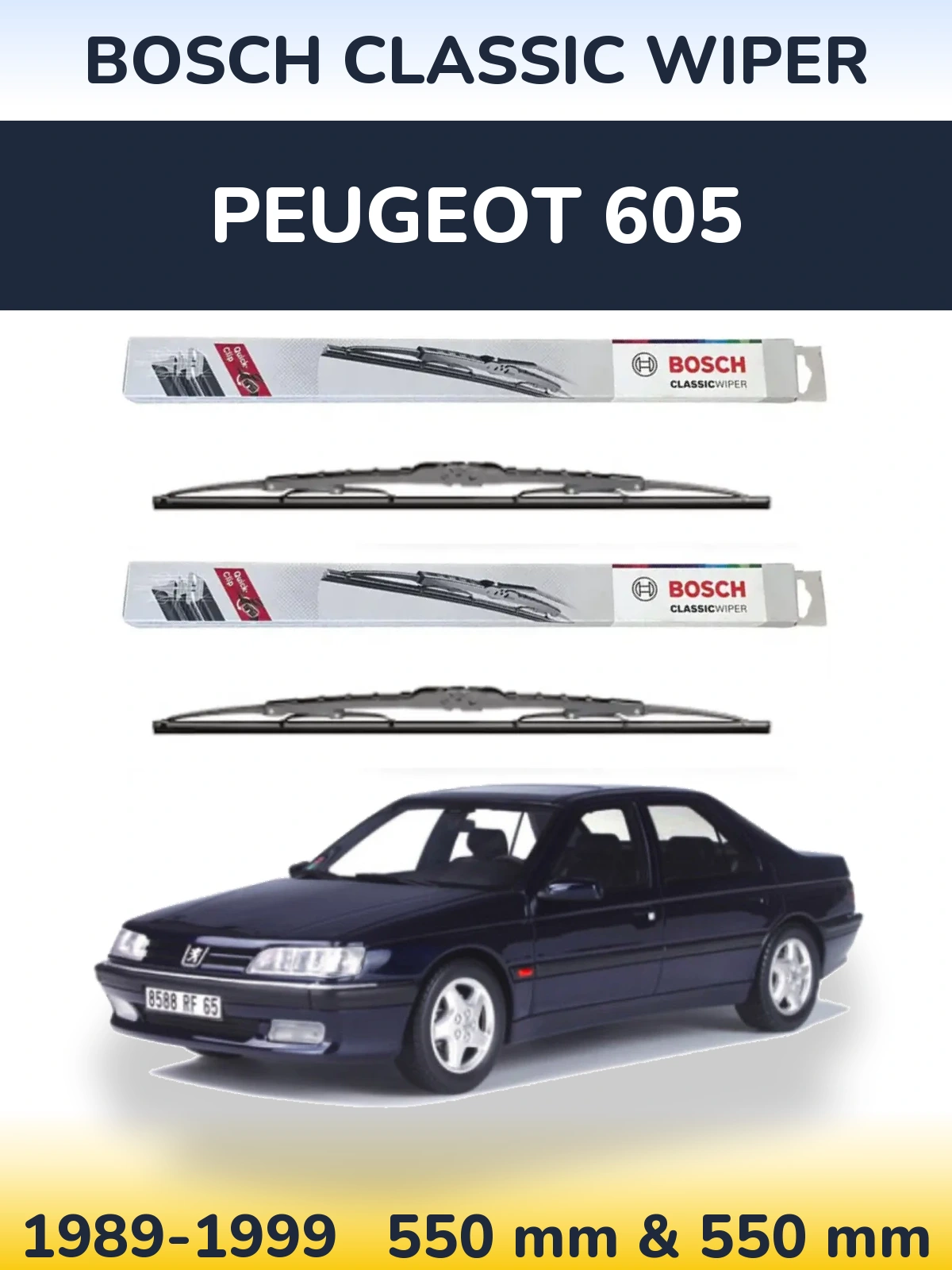 Ștergătoare BOSCH Classic Wiper pentru Peugeot 605
