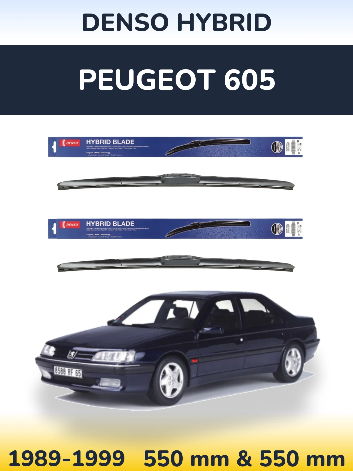 Ștergătoare Denso Hybrid pentru Peugeot 605