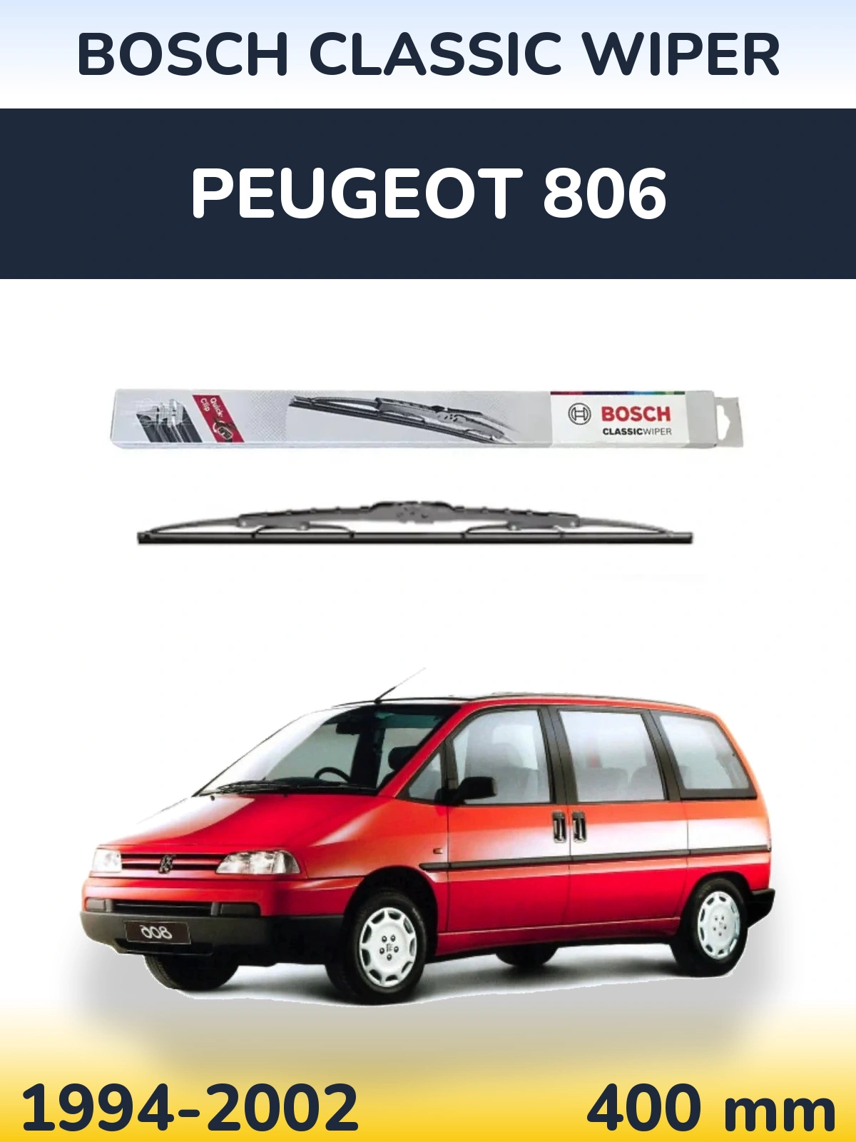 Ștergătoare BOSCH Classic Wiper pentru Peugeot 806