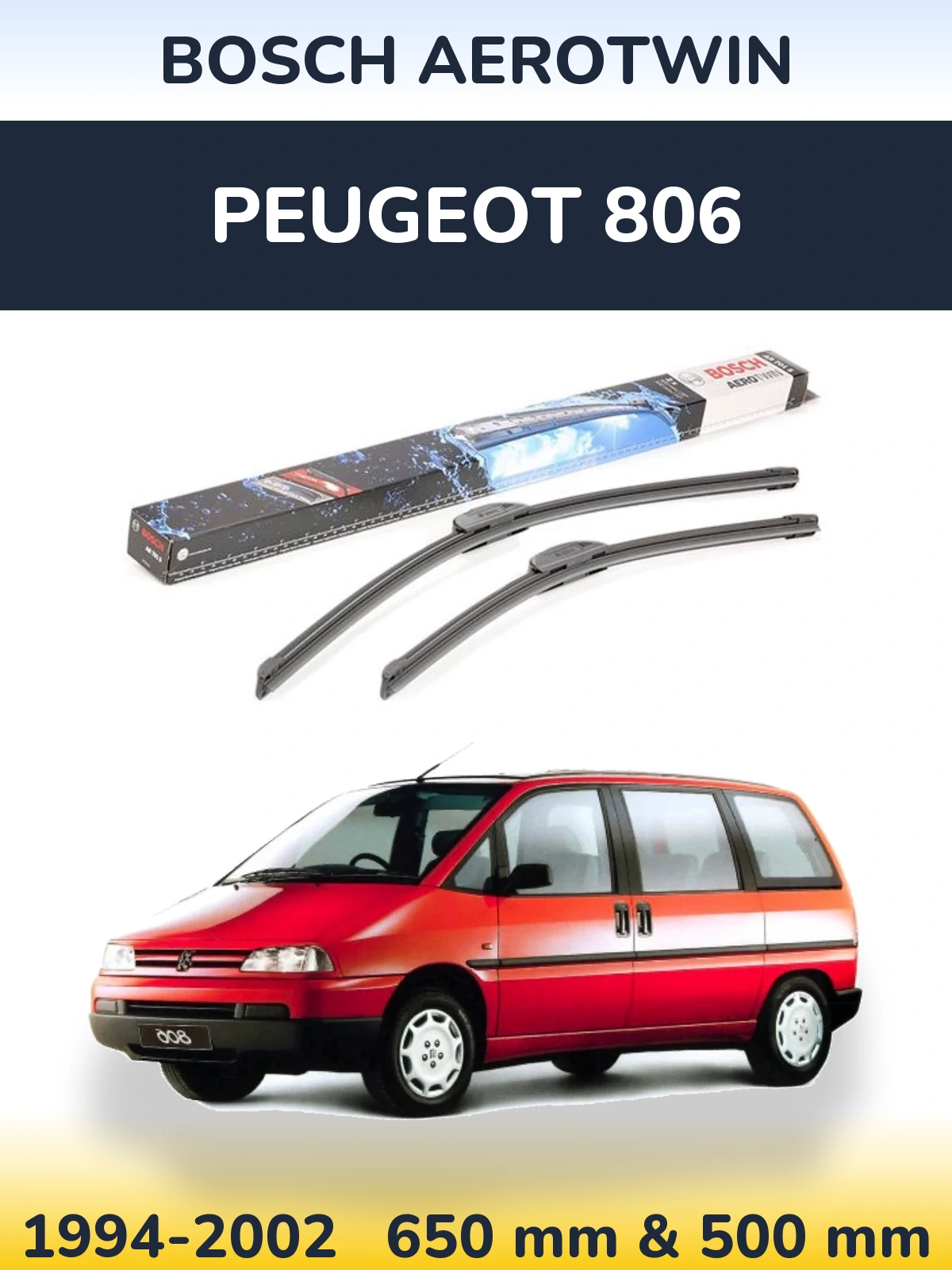 Ștergătoare BOSCH AeroTwin pentru Peugeot 806