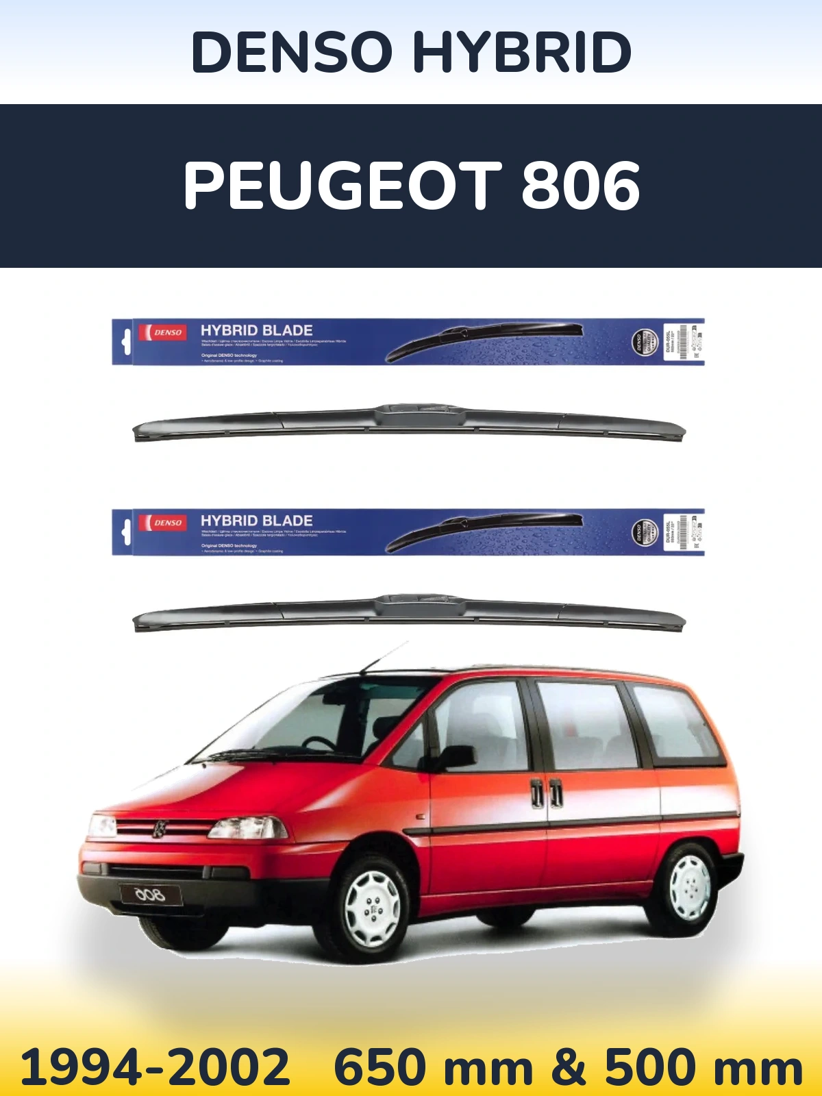 Ștergătoare Denso Hybrid pentru Peugeot 806