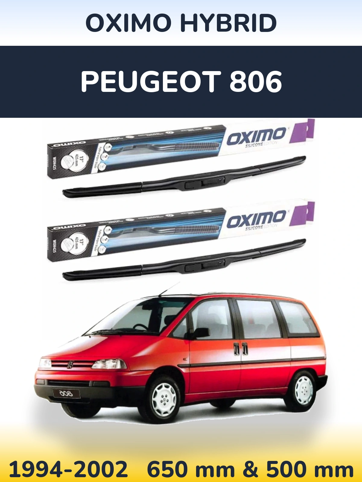 Ștergătoare Oximo Hybrid pentru Peugeot 806