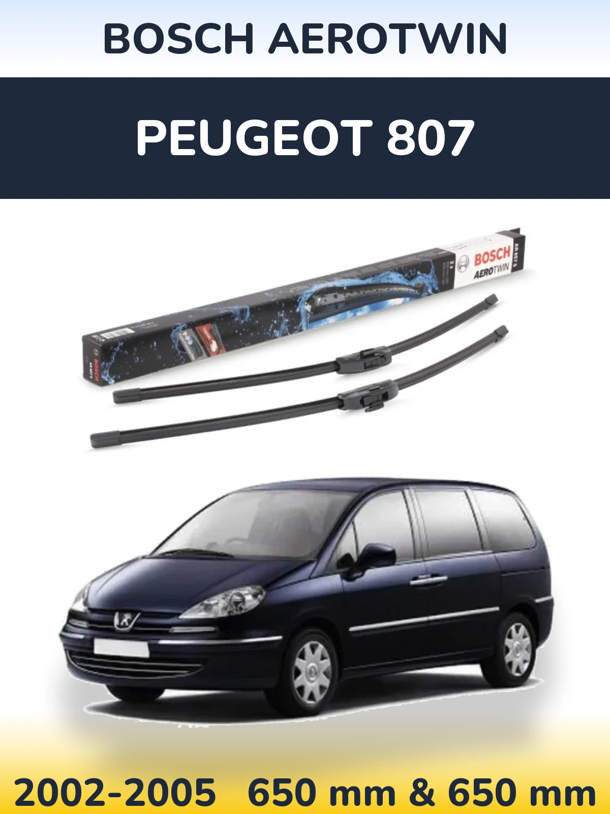 Ștergătoare BOSCH AeroTwin pentru Peugeot 807
