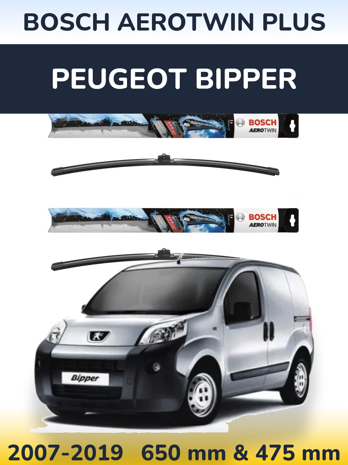 Ștergătoare BOSCH AeroTwin Plus pentru Peugeot Bipper