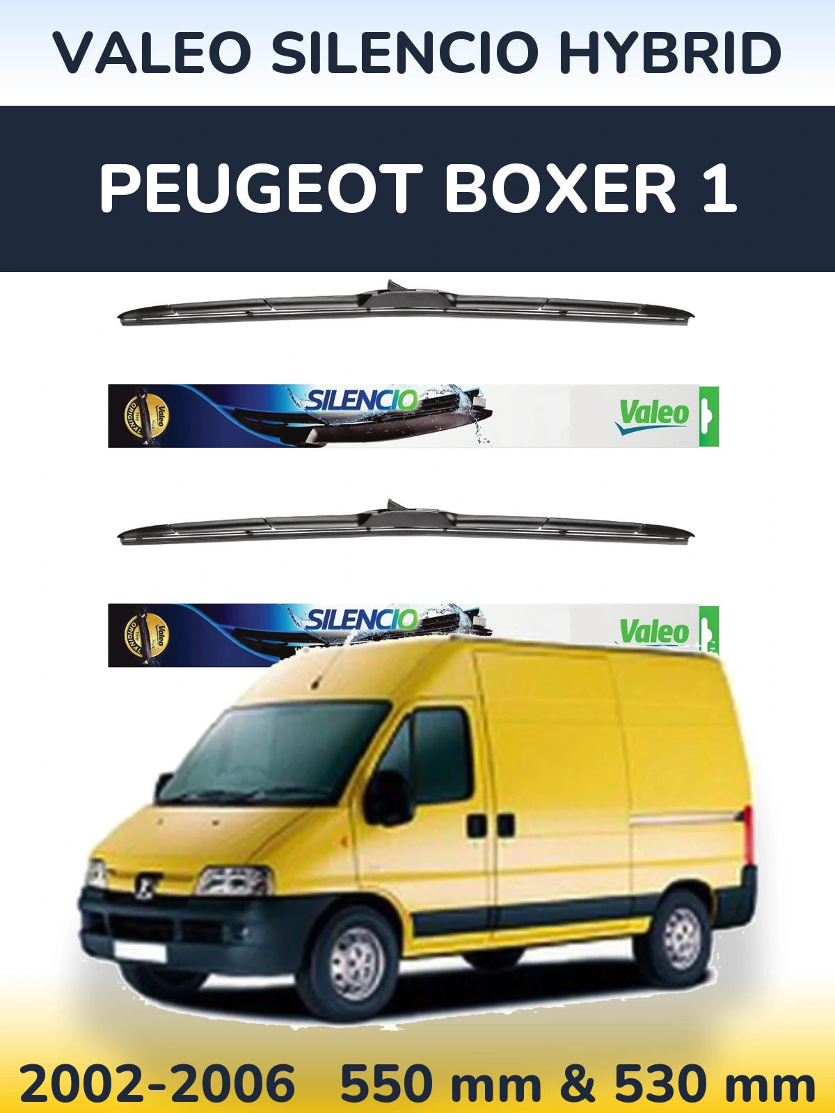 Ștergătoare Valeo Silencio Hybrid pentru Peugeot Boxer 1