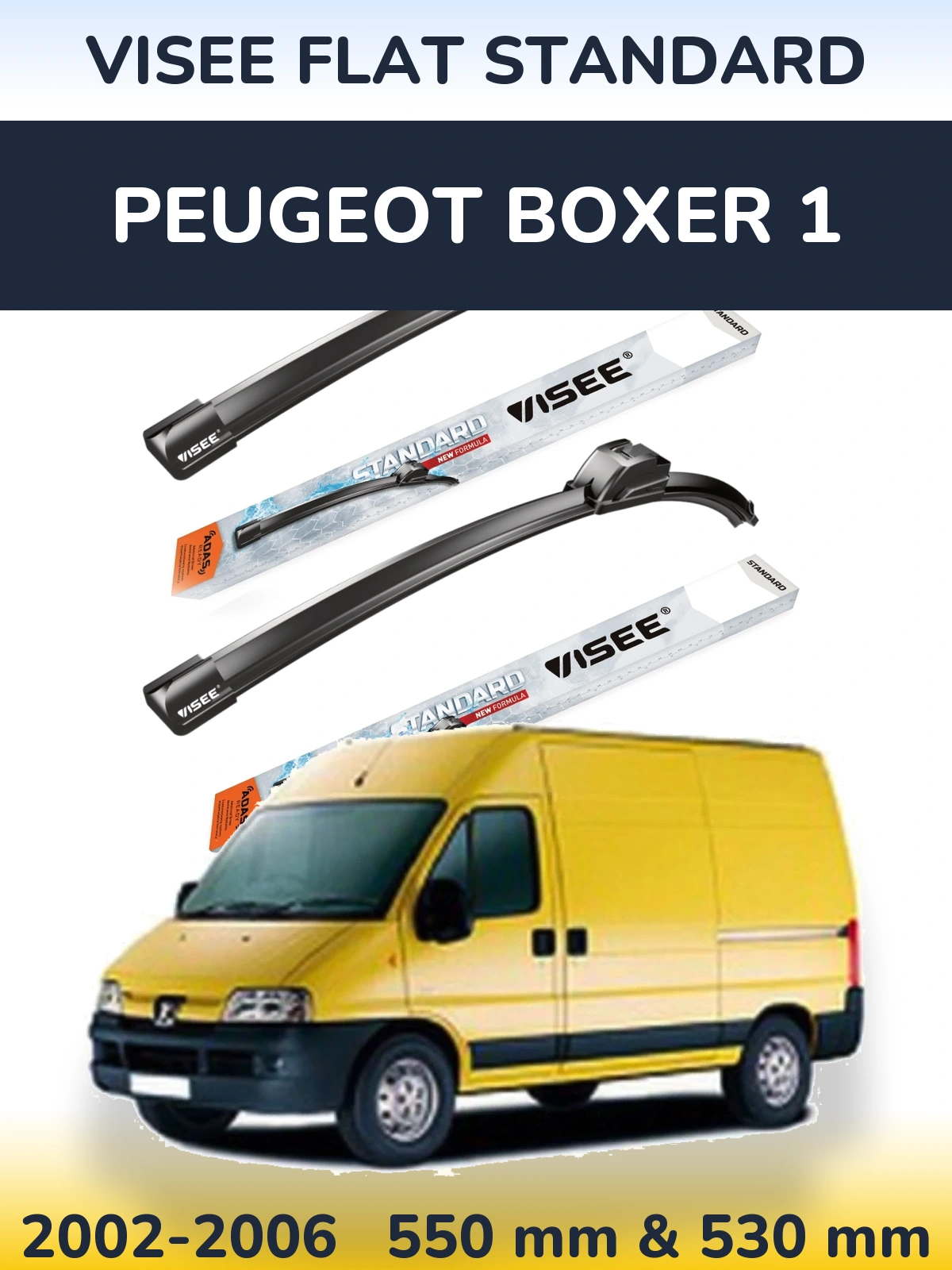 Ștergătoare VISEE FLAT STANDARD pentru Peugeot Boxer 1