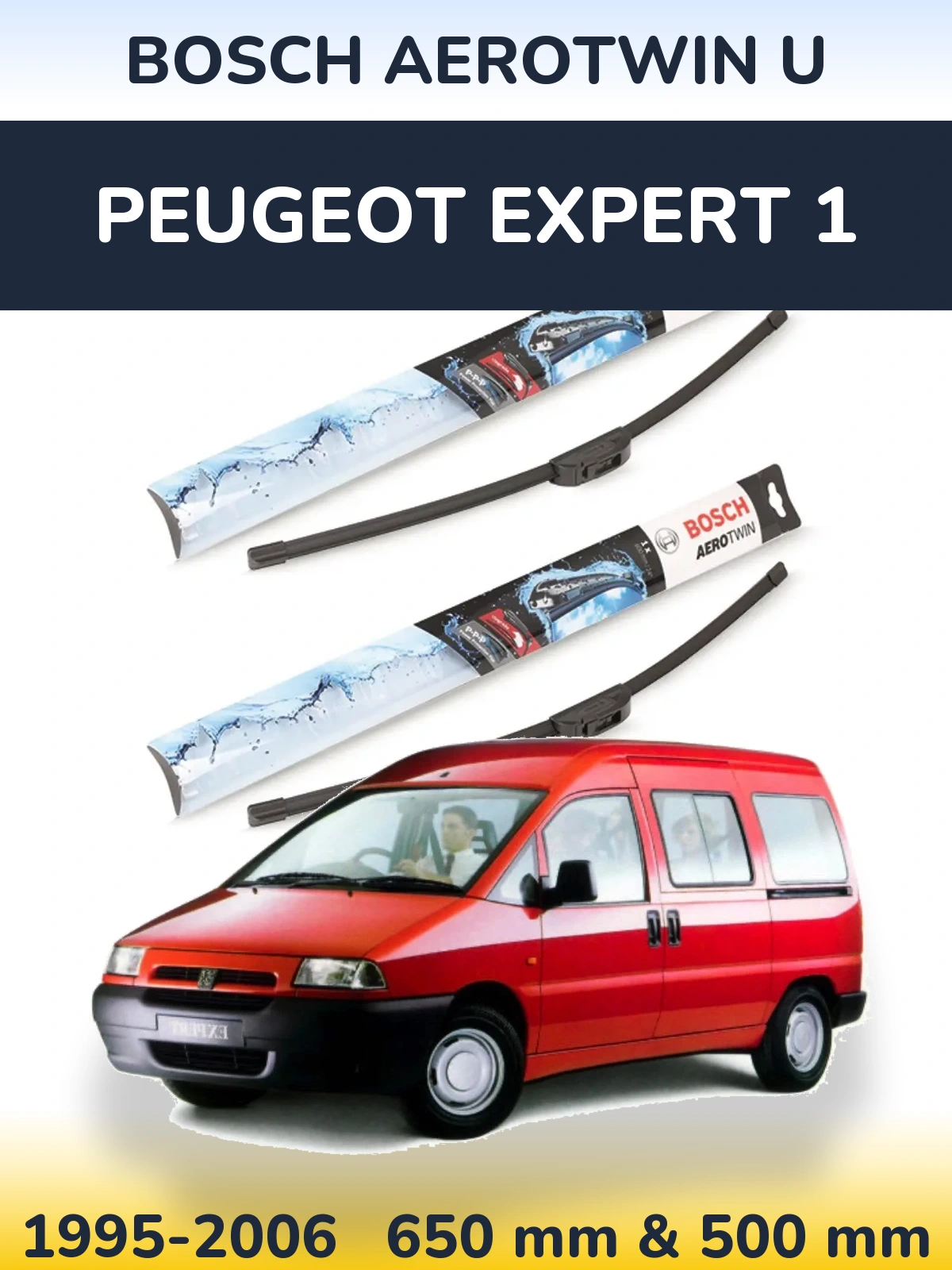 Ștergătoare BOSCH AeroTwin U pentru Peugeot Expert 1