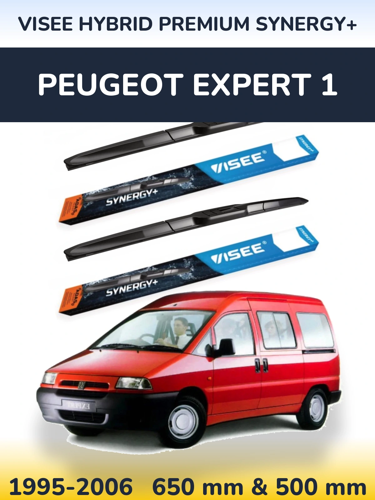 Ștergătoare VISEE HYBRID PREMIUM SYNERGY+ pentru Peugeot Expert 1