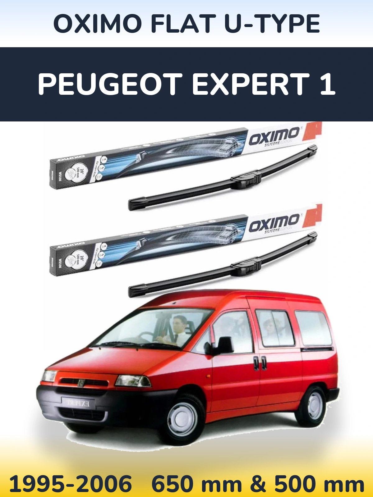 Ștergătoare Oximo Flat U-type pentru Peugeot Expert 1