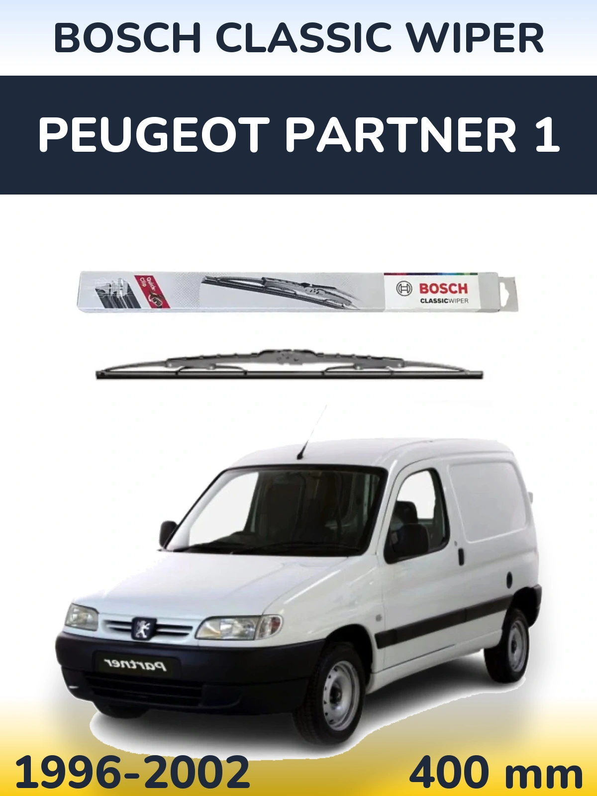 Ștergătoare BOSCH Classic Wiper pentru Peugeot Partner 1