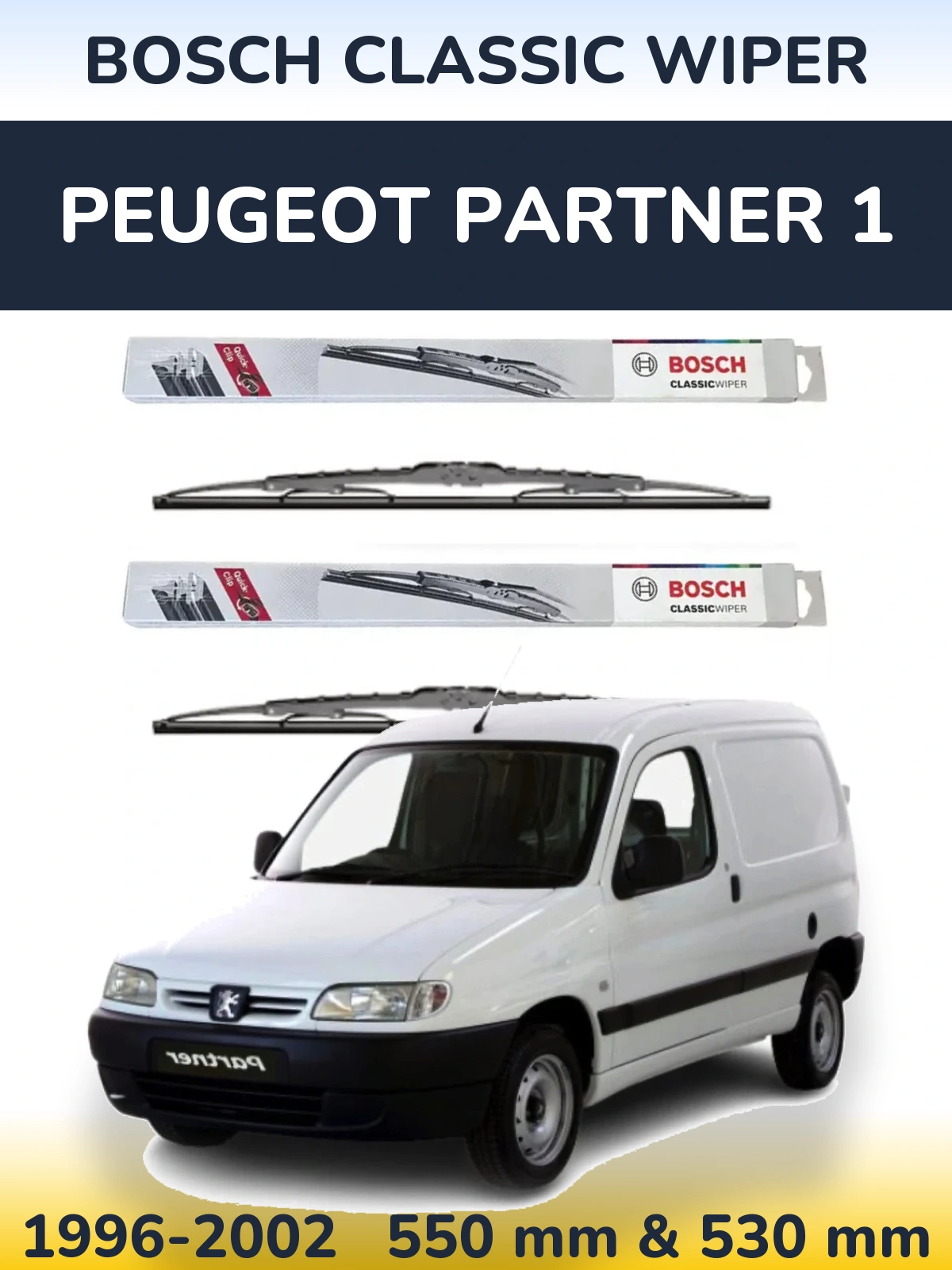Ștergătoare BOSCH Classic Wiper pentru Peugeot Partner 1