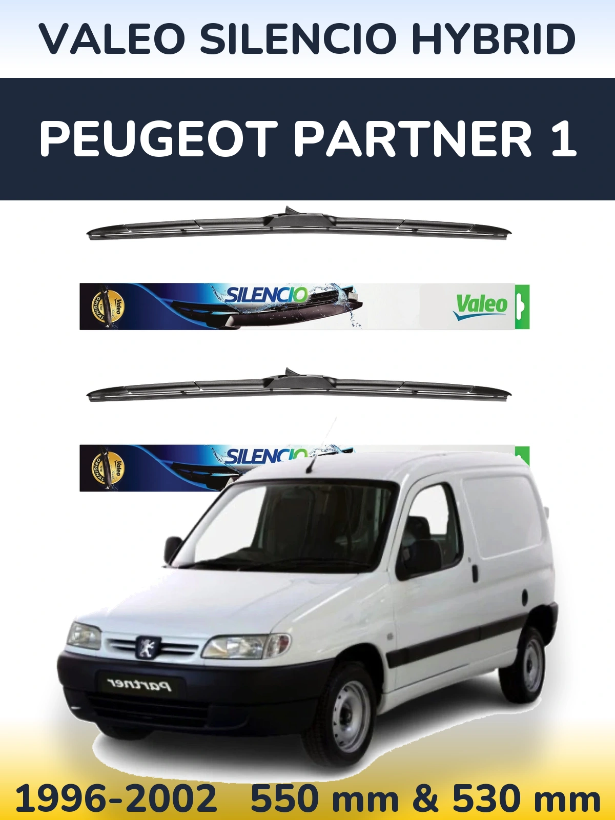 Ștergătoare Valeo Silencio Hybrid pentru Peugeot Partner 1