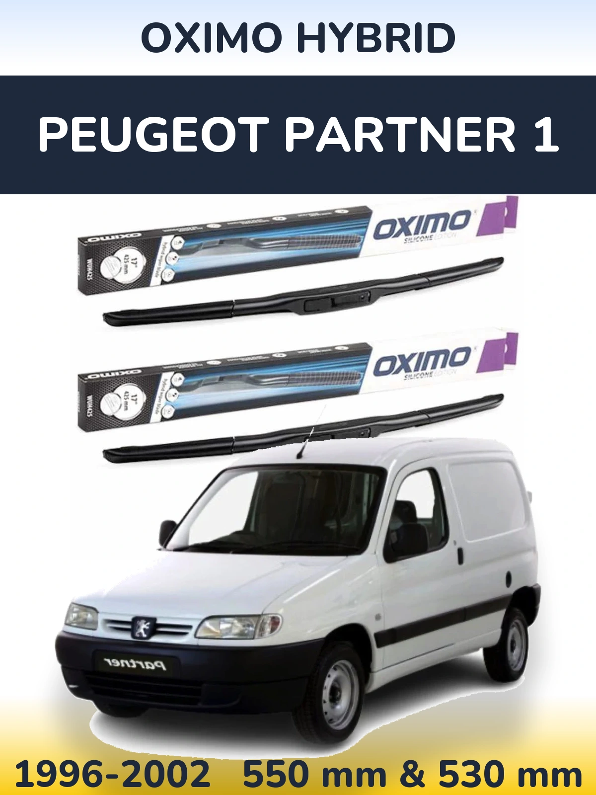 Ștergătoare Oximo Hybrid pentru Peugeot Partner 1