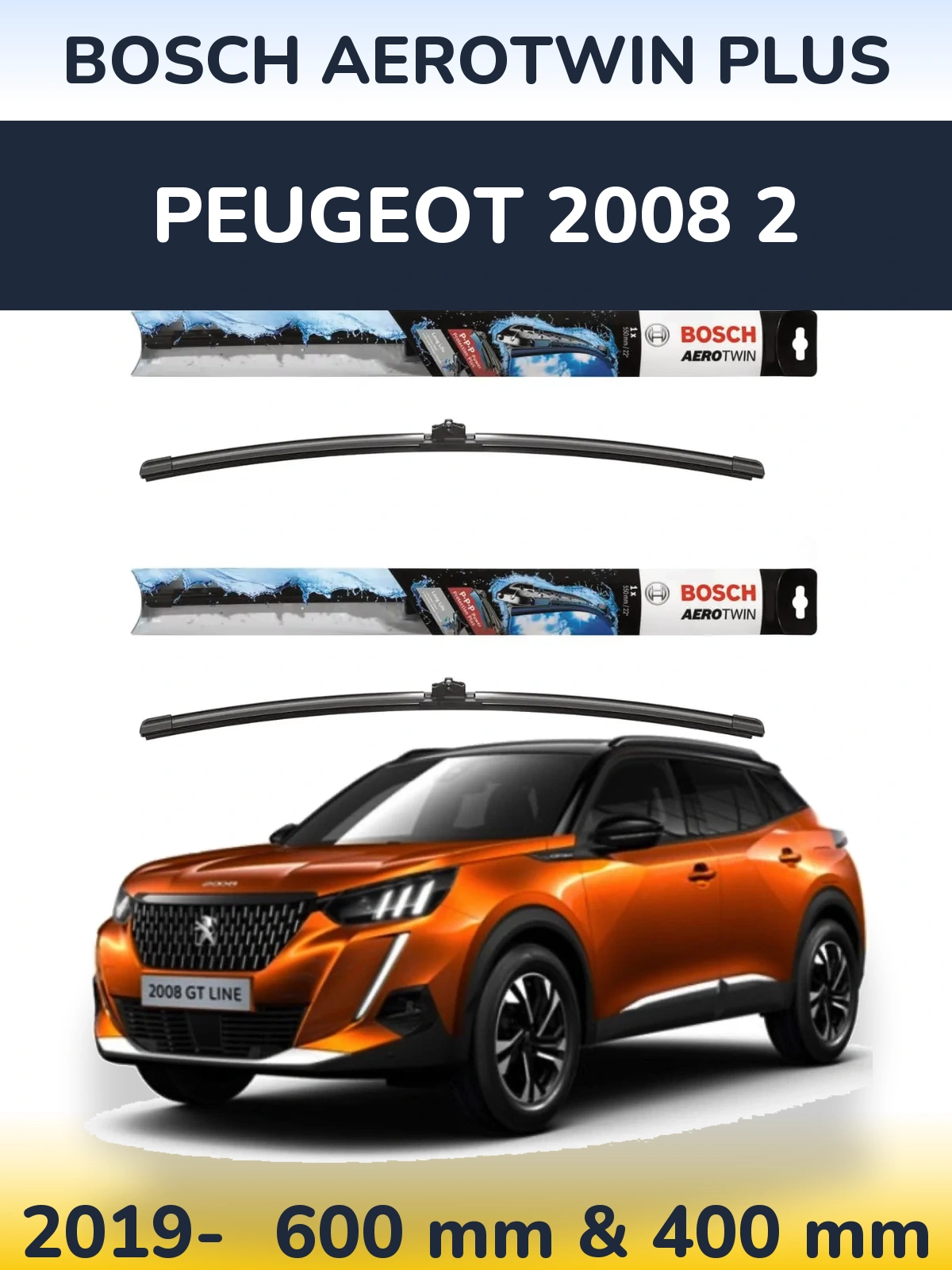Ștergătoare BOSCH AeroTwin Plus pentru Peugeot 2008 2