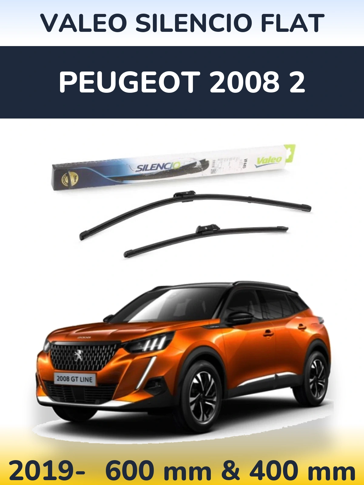 Ștergătoare Valeo Silencio Flat pentru Peugeot 2008 2