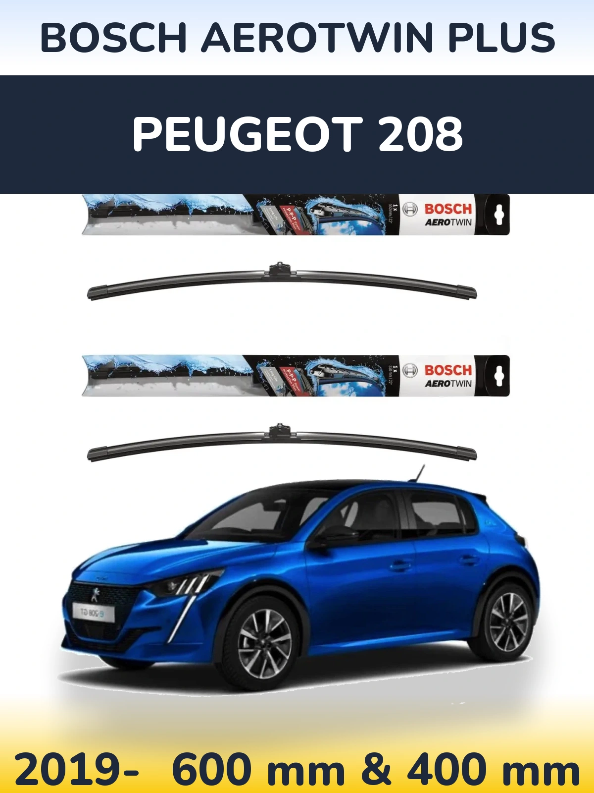 Ștergătoare BOSCH AeroTwin Plus pentru Peugeot 208