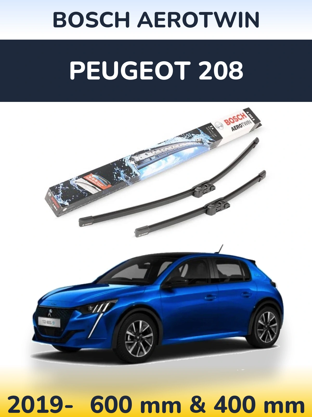 Ștergătoare BOSCH AeroTwin pentru Peugeot 208