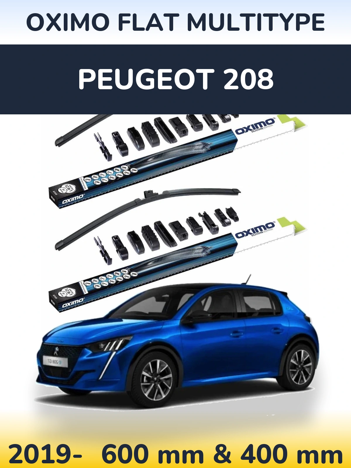 Ștergătoare Oximo Flat MultiTipe pentru Peugeot 208