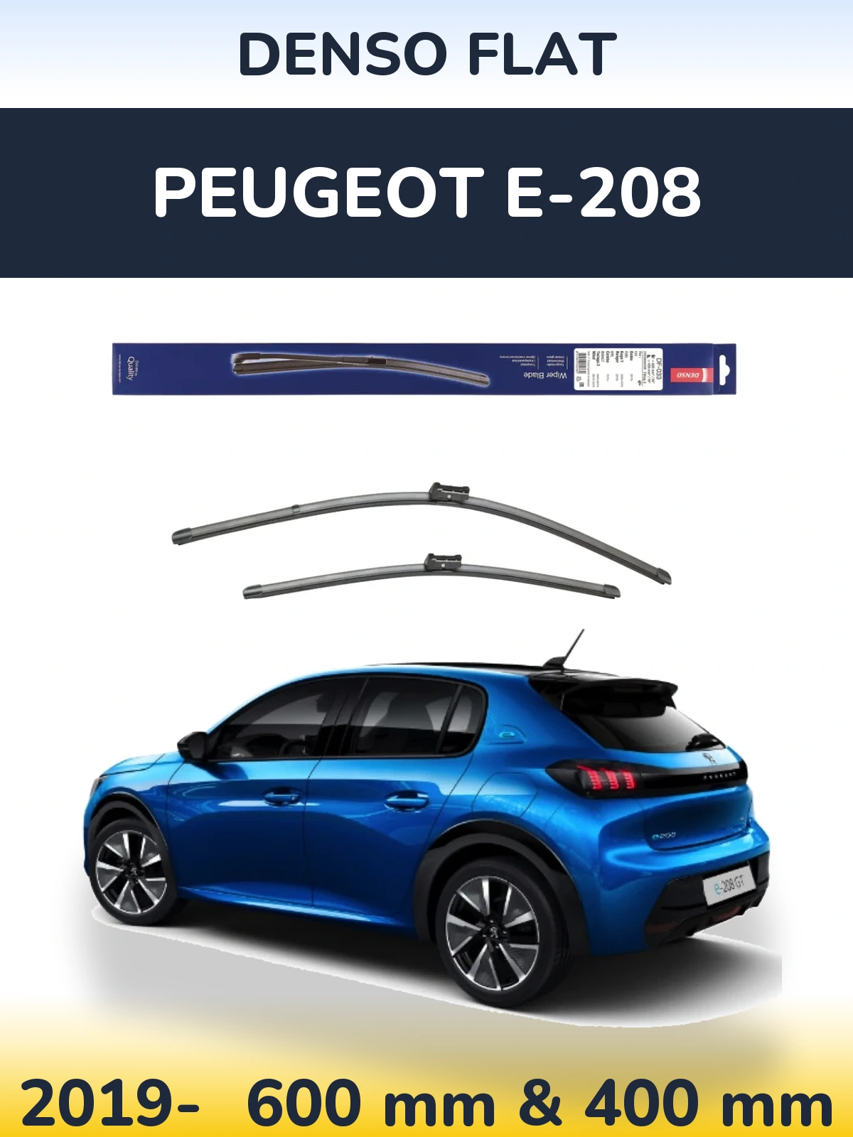 Ștergătoare Denso Flat pentru Peugeot e-208