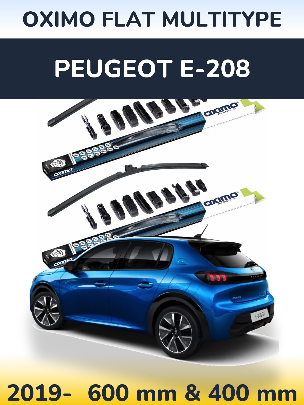 Ștergătoare Oximo Flat MultiTipe pentru Peugeot e-208