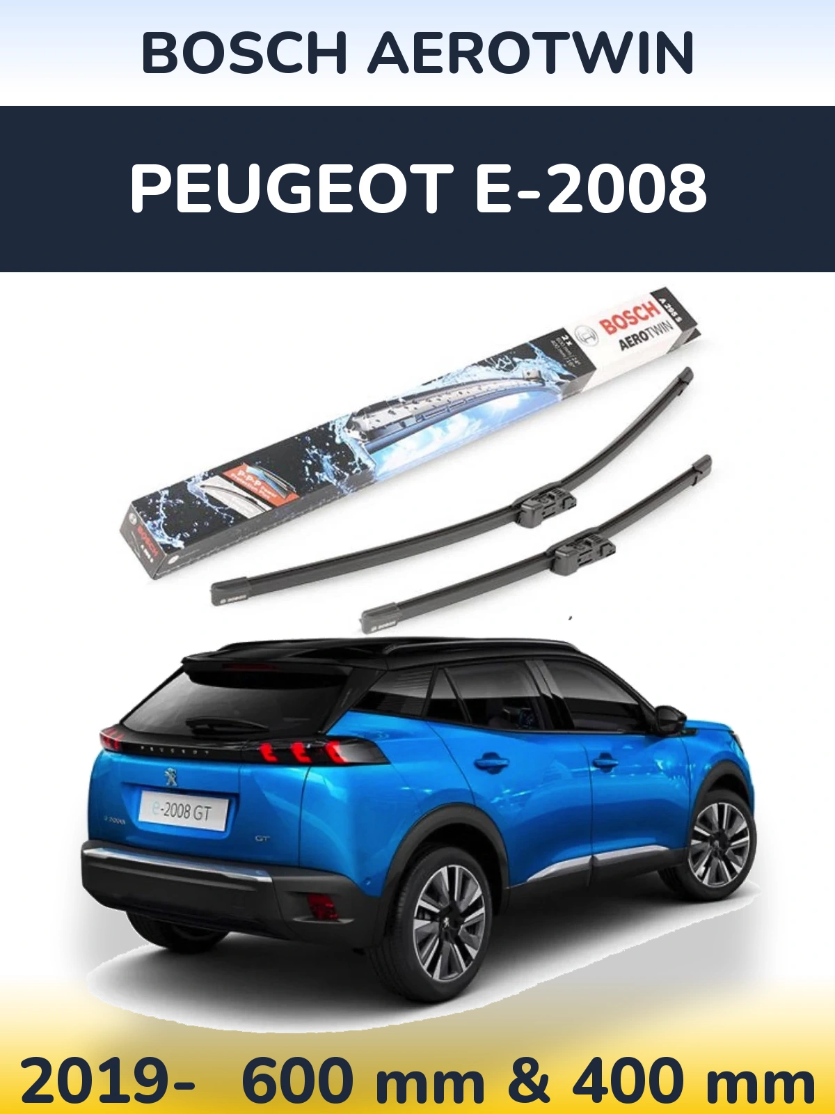 Ștergătoare BOSCH AeroTwin pentru Peugeot e-2008