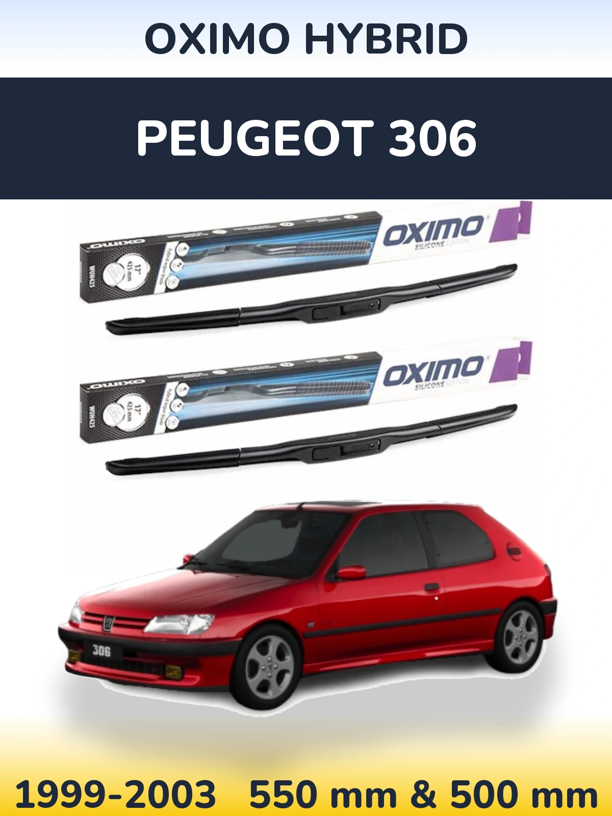 Ștergătoare Oximo Hybrid pentru Peugeot 306