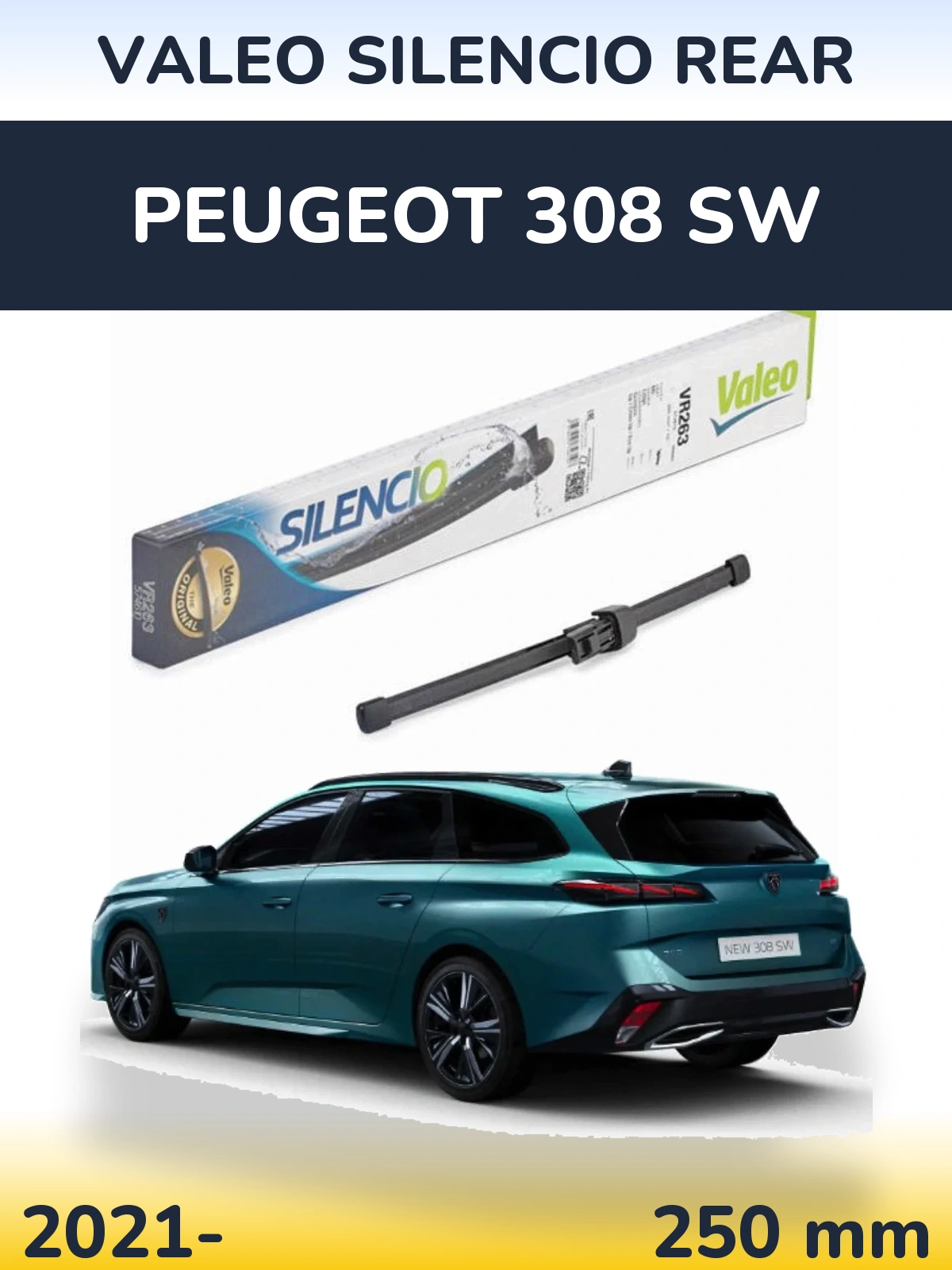 Ștergătoare Valeo Silencio Rear pentru Peugeot 308 SW