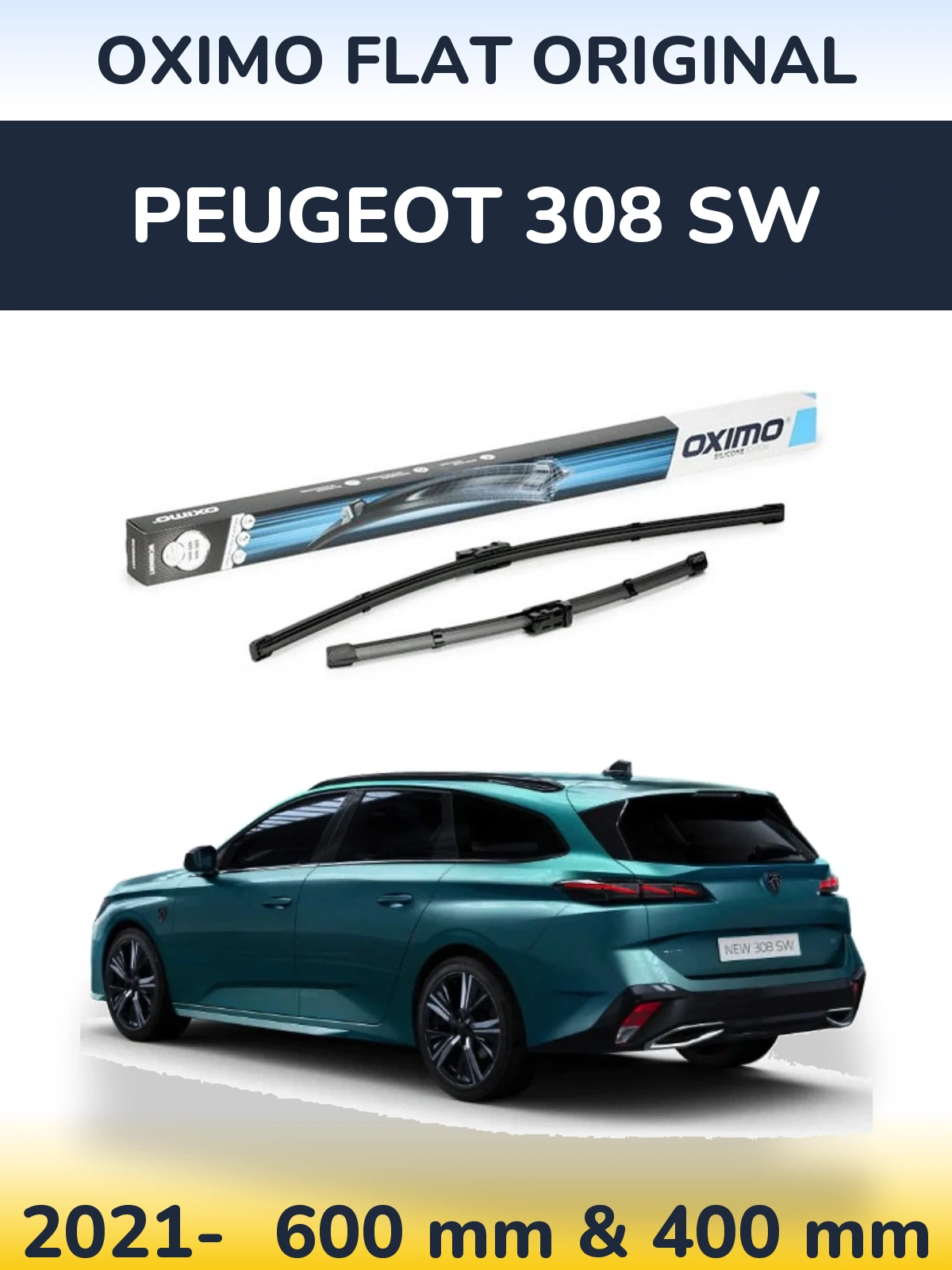 Ștergătoare Oximo Flat Original pentru Peugeot 308 SW