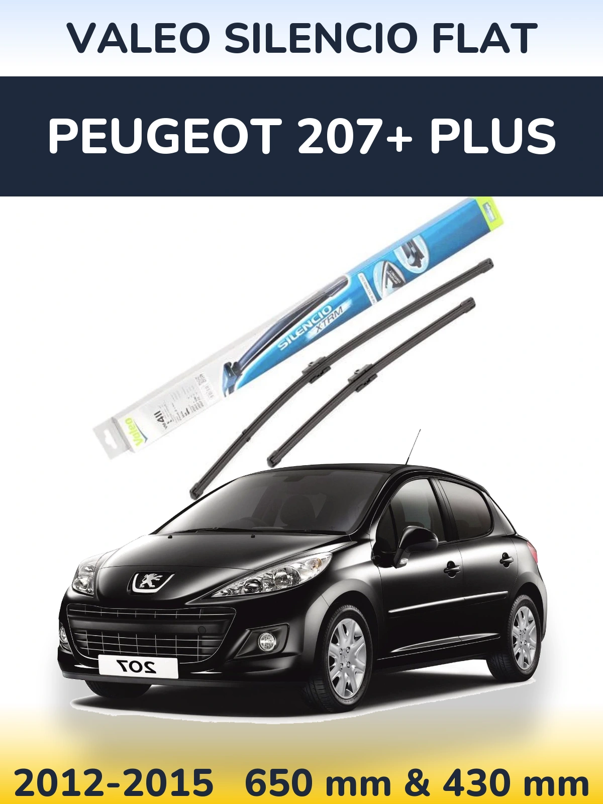 Ștergătoare Valeo Silencio Flat pentru Peugeot 207+ Plus