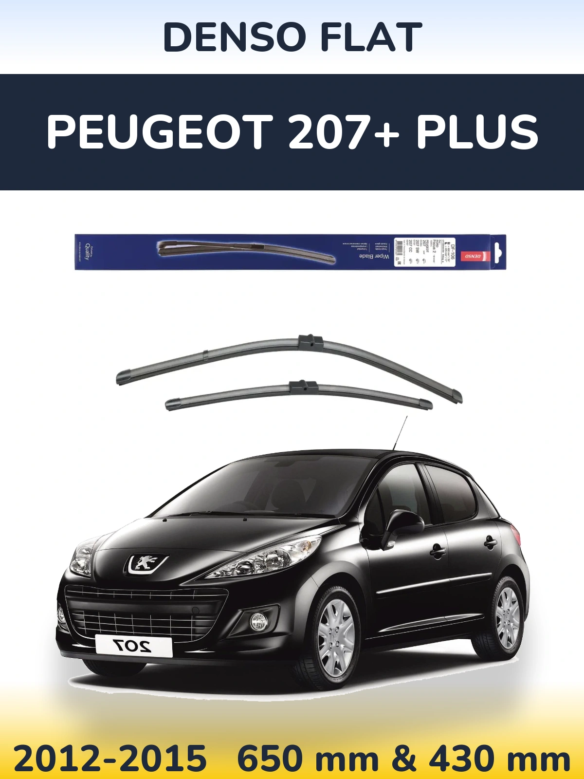 Ștergătoare Denso Flat pentru Peugeot 207+ Plus