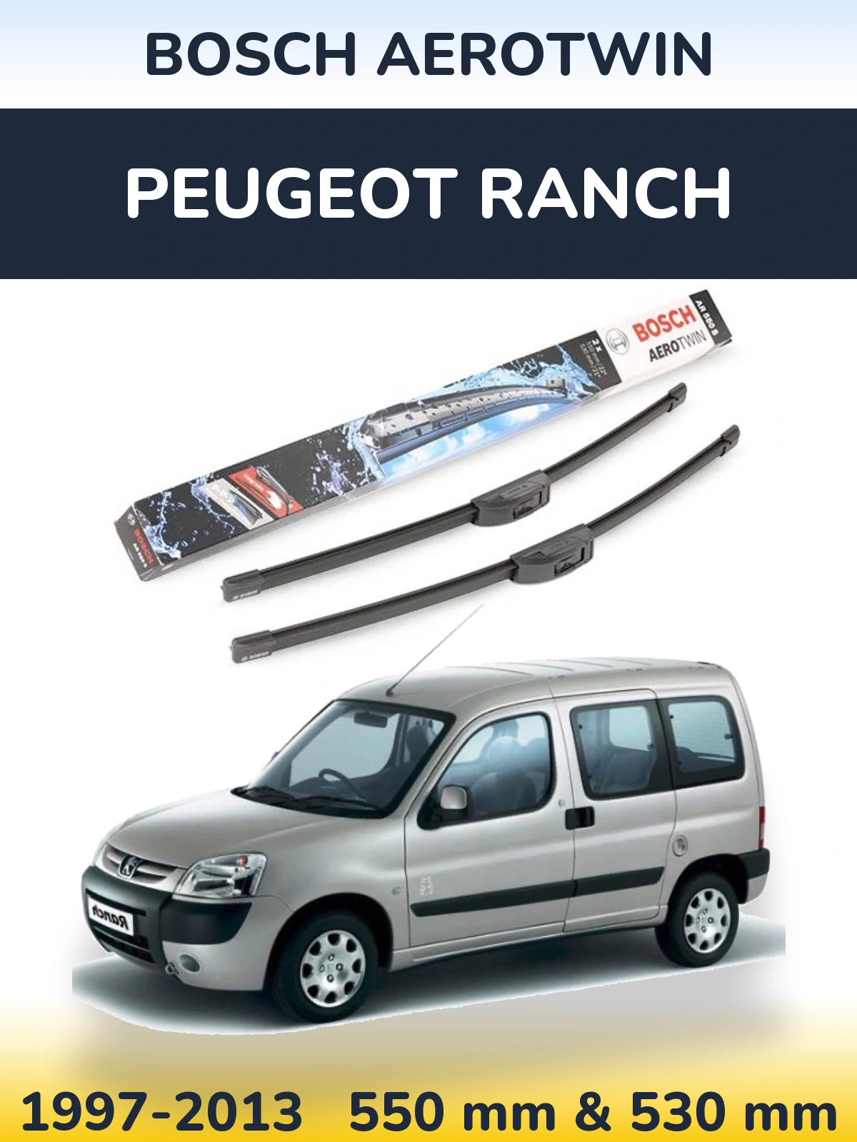 Ștergătoare BOSCH AeroTwin pentru Peugeot Ranch