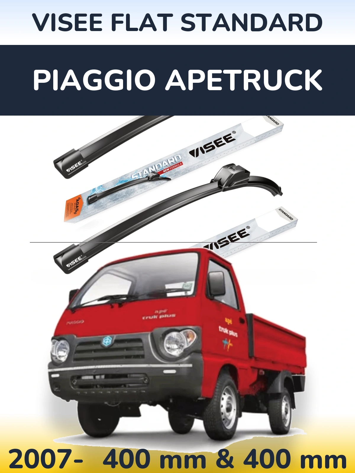 Ștergătoare VISEE FLAT STANDARD pentru Piaggio Apetruck