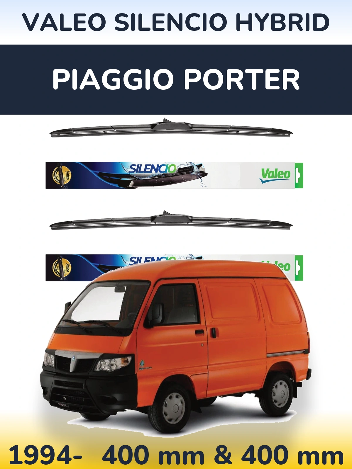 Ștergătoare Valeo Silencio Hybrid pentru Piaggio Porter